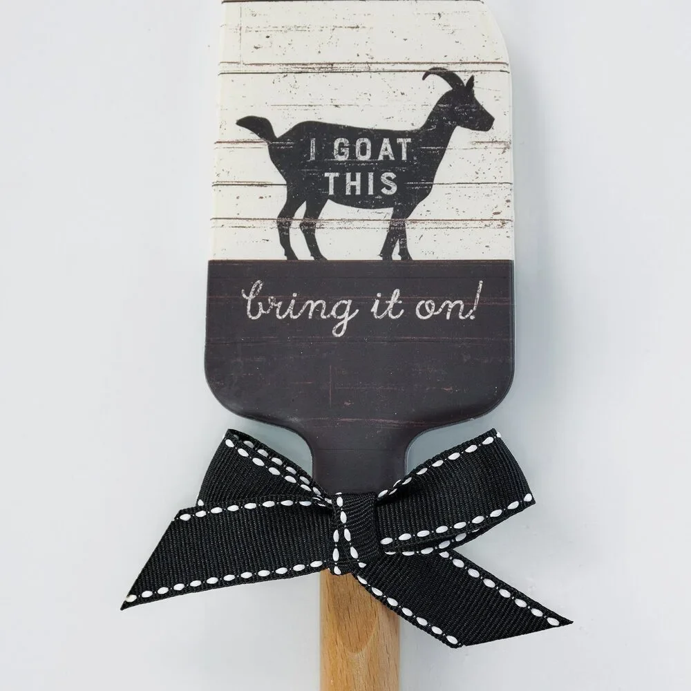 I Goat This Bring It On Silicone Spatula | Wooden Handle Double-Sided Spatula
